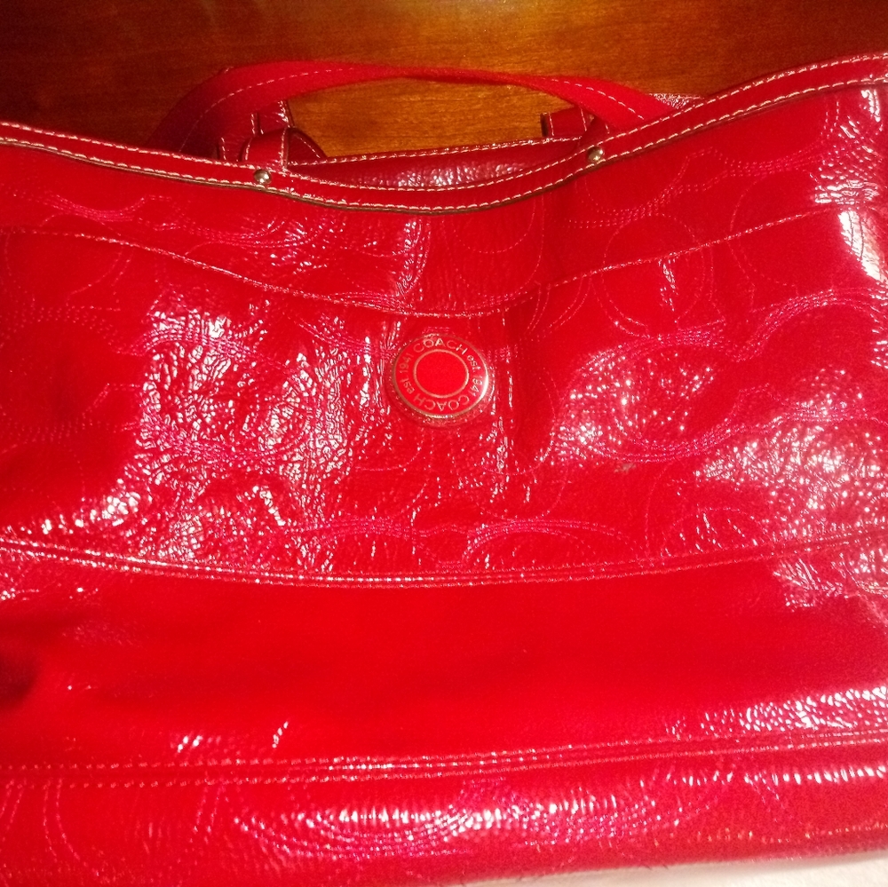 Coach red baby diaper bag - Picture 6 of 8